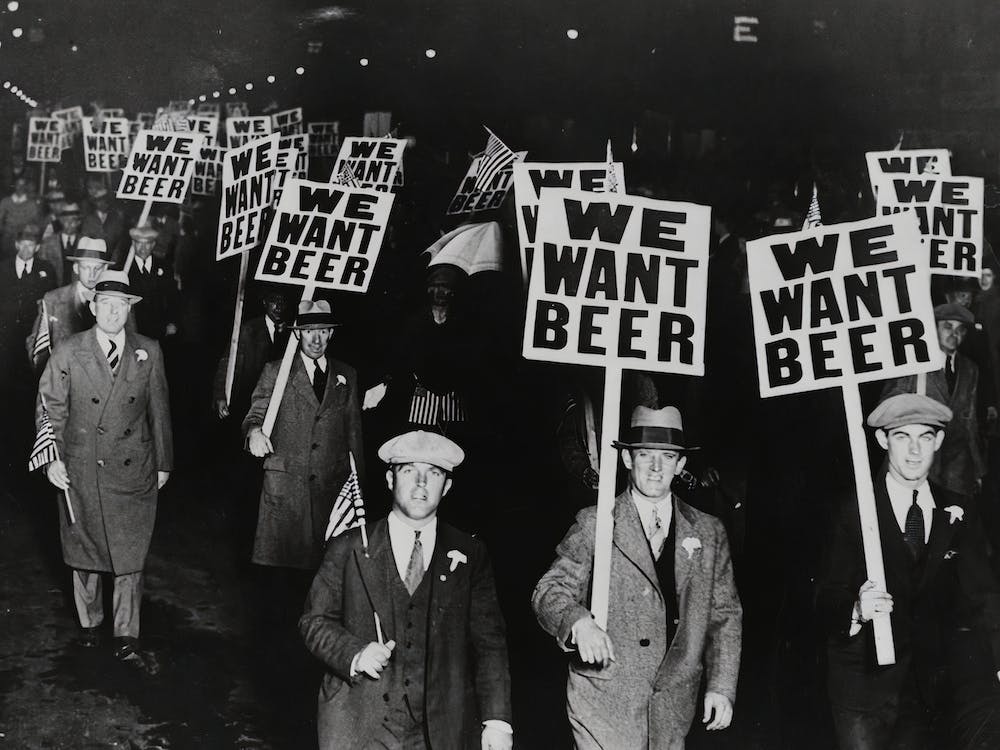 We Want Beer Prohibition Protest