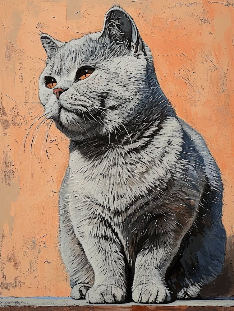 British Shorthair Relief Illustration 4