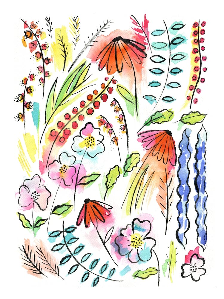 Artsy Spring Flowers