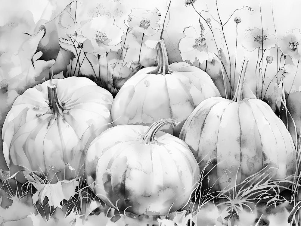 Black And White Pumpkins 17