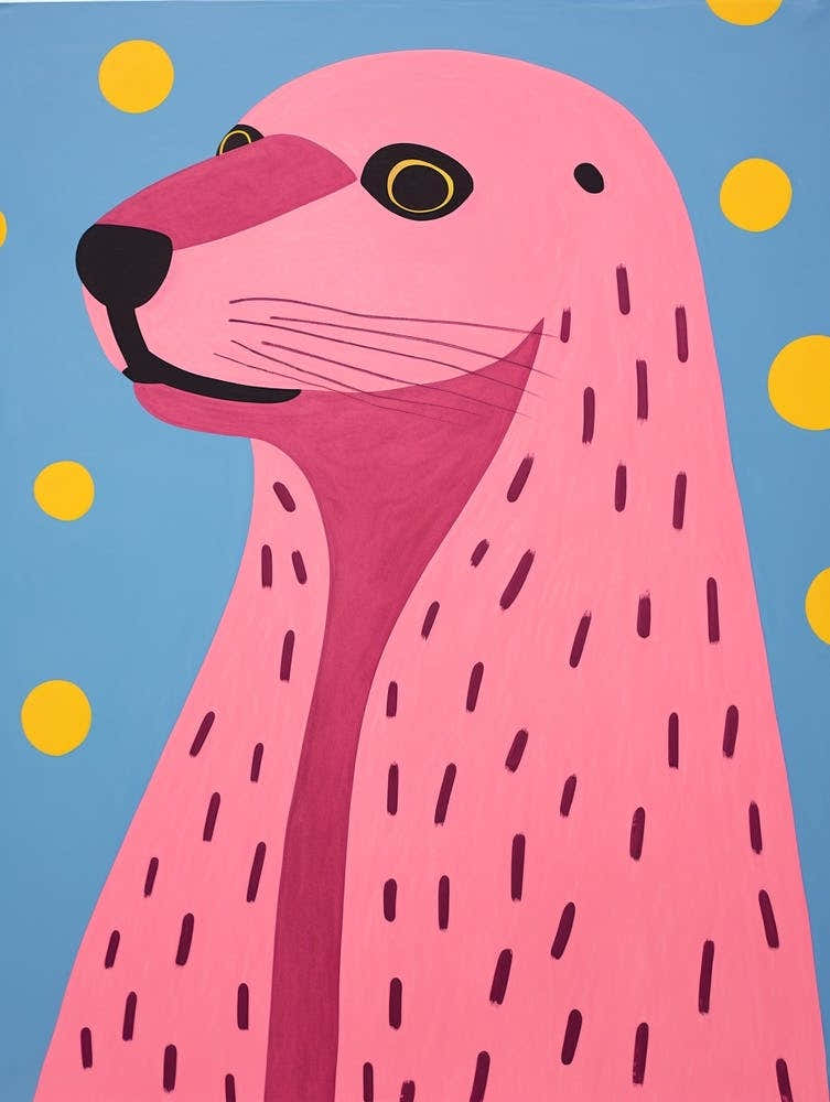 Pink Polka Dot Sea Lion 2