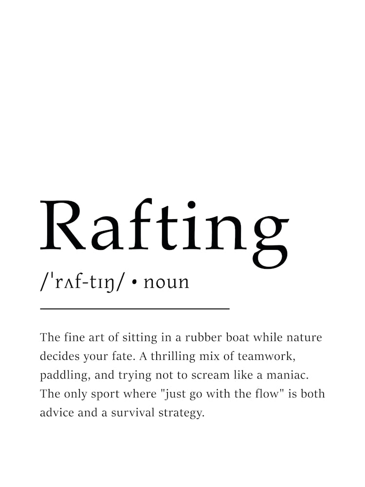 Rafting Definition Poster - Dictionary