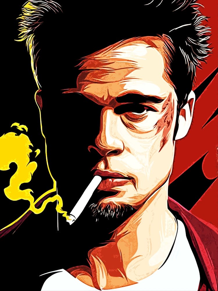 Brad Pitt films Fight Club