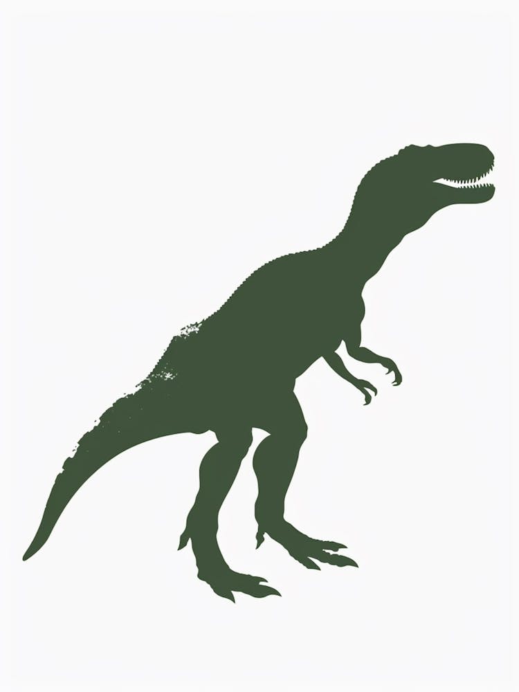 Green Dinosaur Silhouette 7