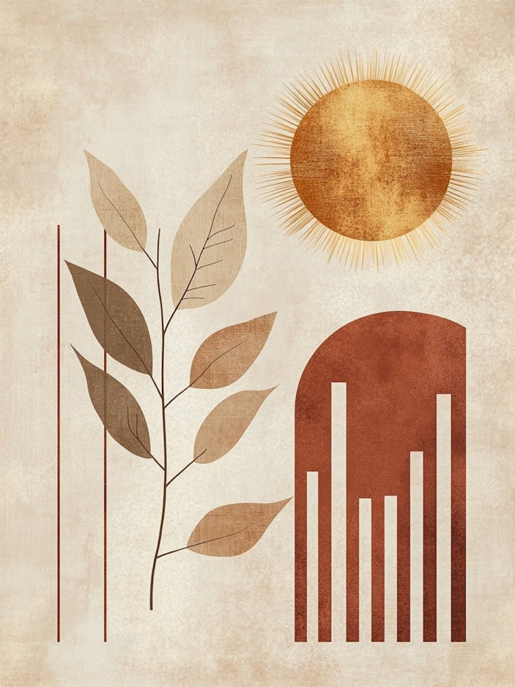 Sun And Leaves Canvas Print 8