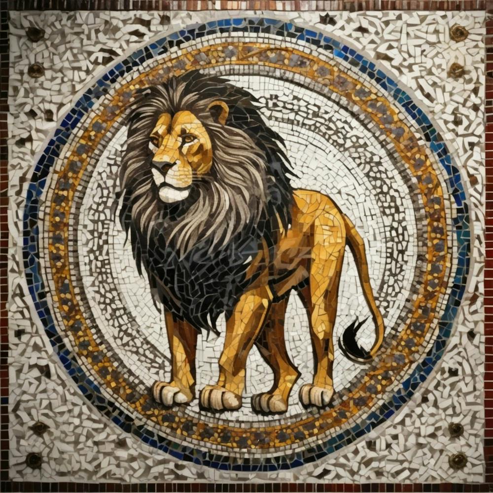 Lion Mosaic Pattern