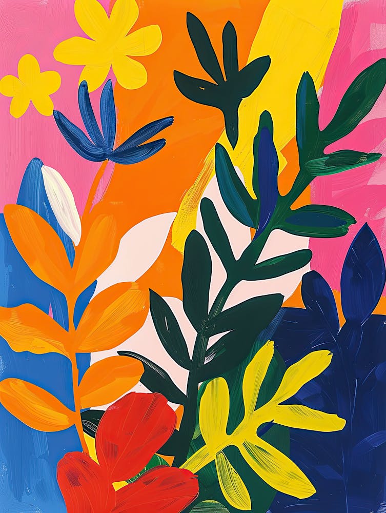 Playful Palms Matisse Style