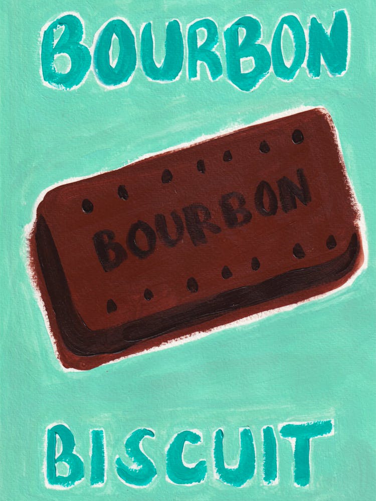 Bourbon Biscuit - Peinture Originale - Affiche d'Art Culinaire