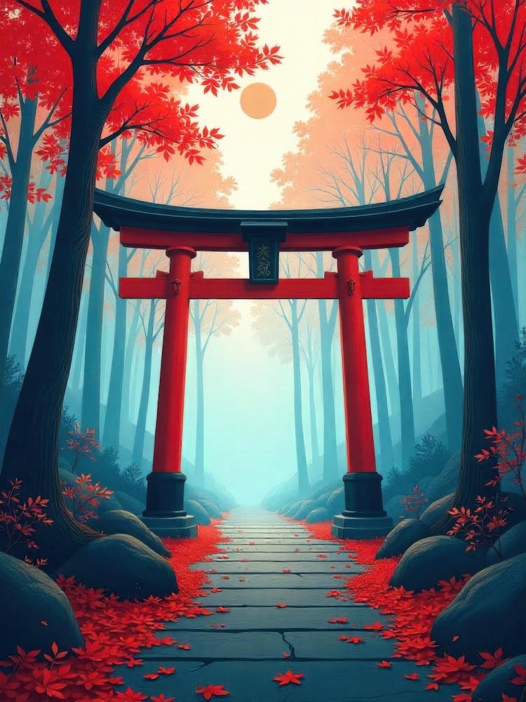 Red Tori Tori Gate