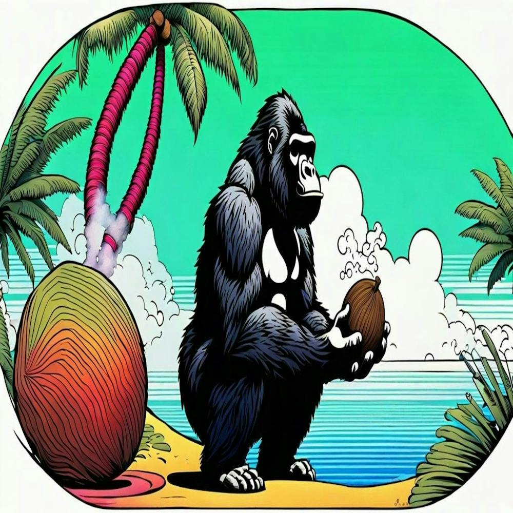 Gorilla On The Beach