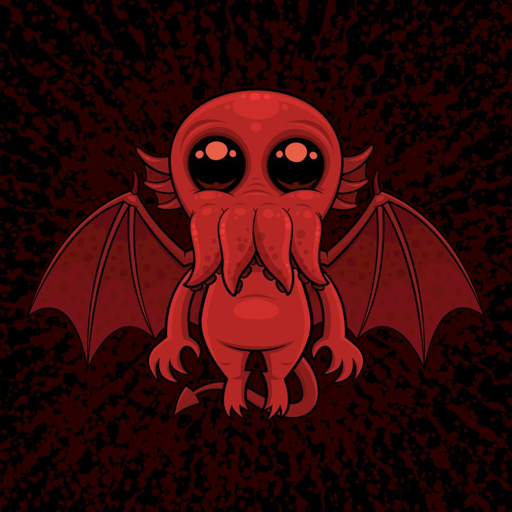 Adorable Red Cthulhu Sea Monster