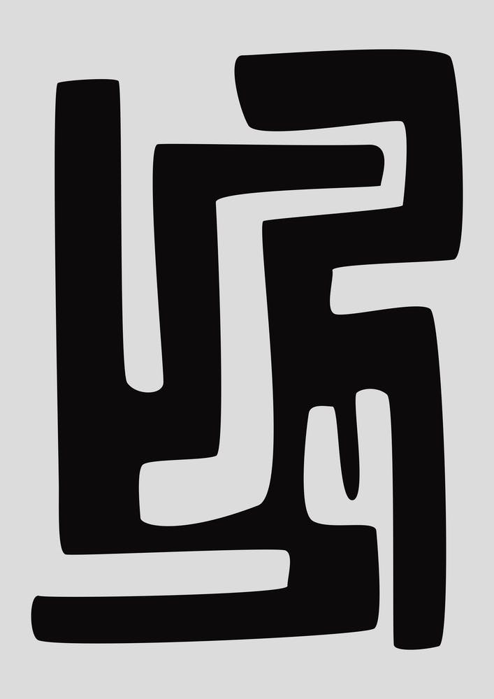 Modern Black Shapes B