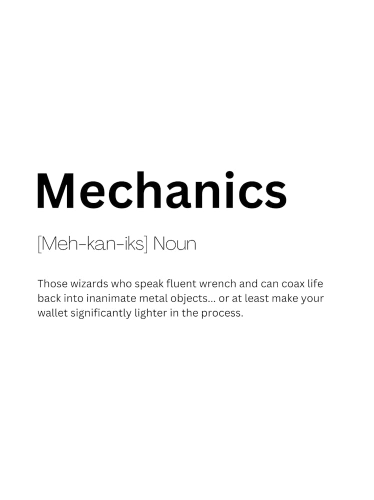 Mechanics Definition Meaning