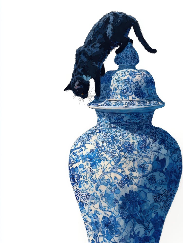 Cat On Vase 1