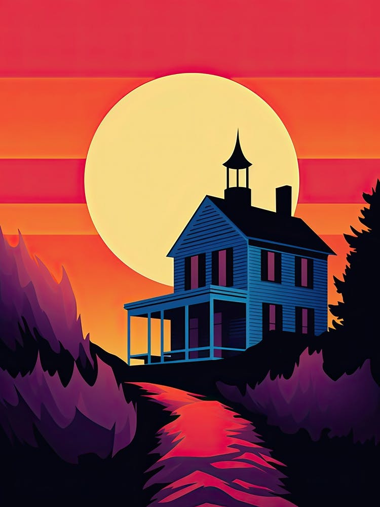 Cape Cod Massachusetts, Usa, Bold Outlines 2