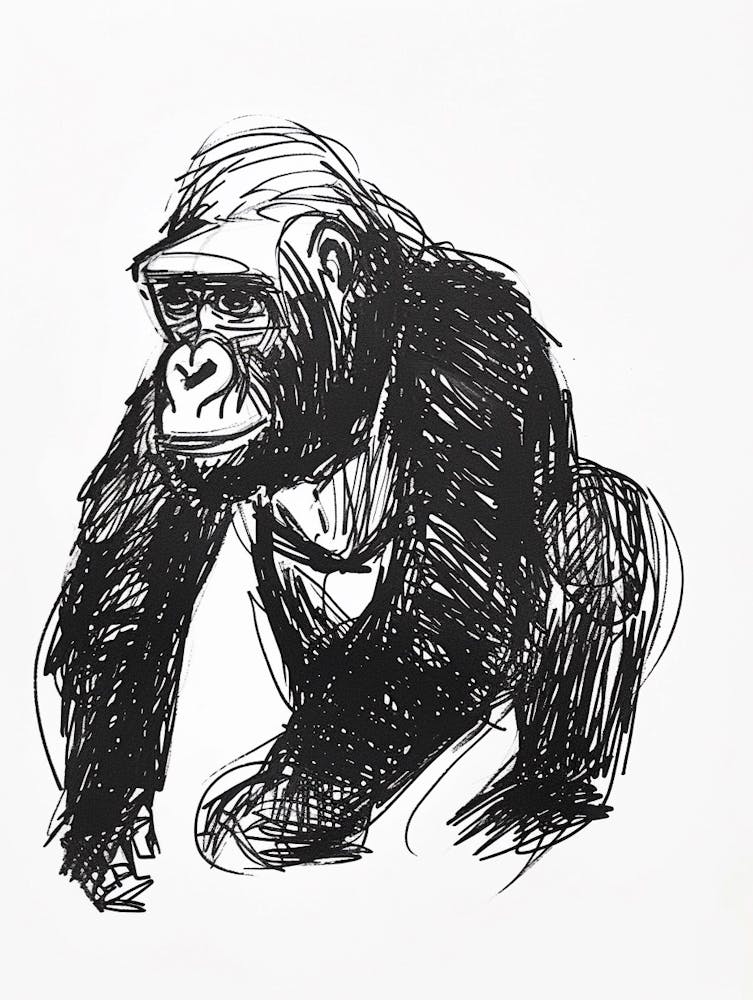 B&W Gorilla