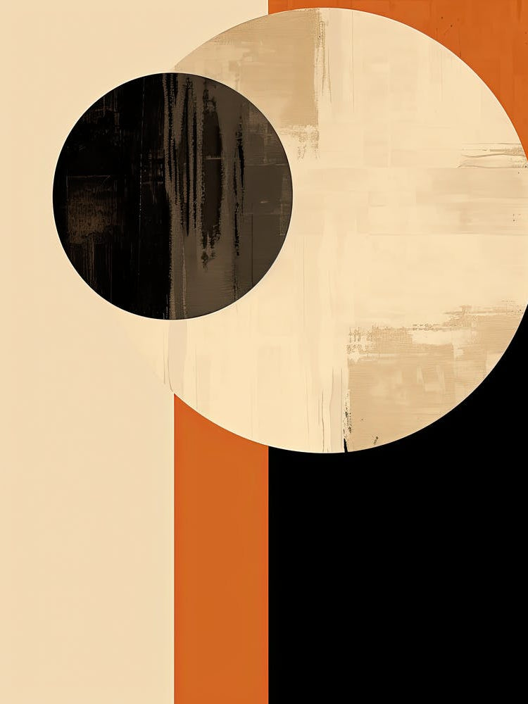 Symphony Of Spheres; Beige Mid Century Orbits