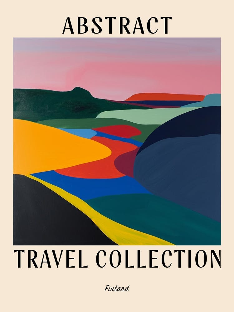 Abstract Travel Collection Poster Finland 1