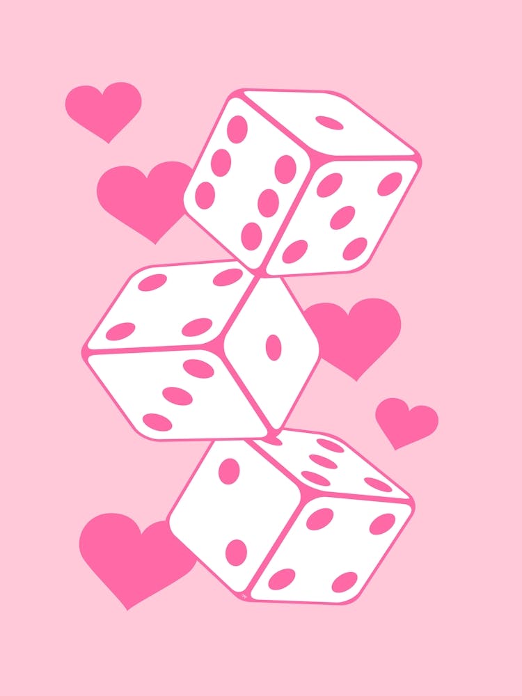 Pink Dice Love