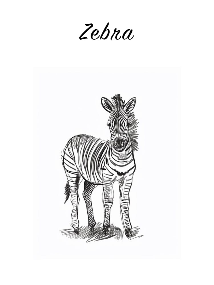 B&W Zebra Poster