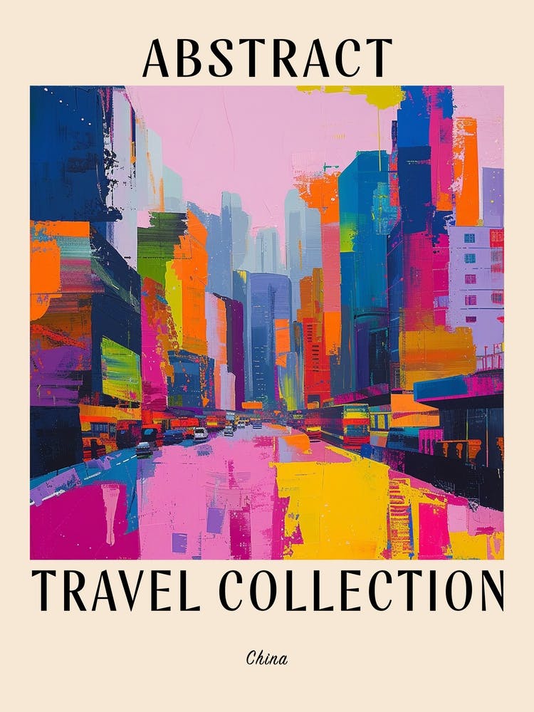 Abstract Travel Collection Poster China 2