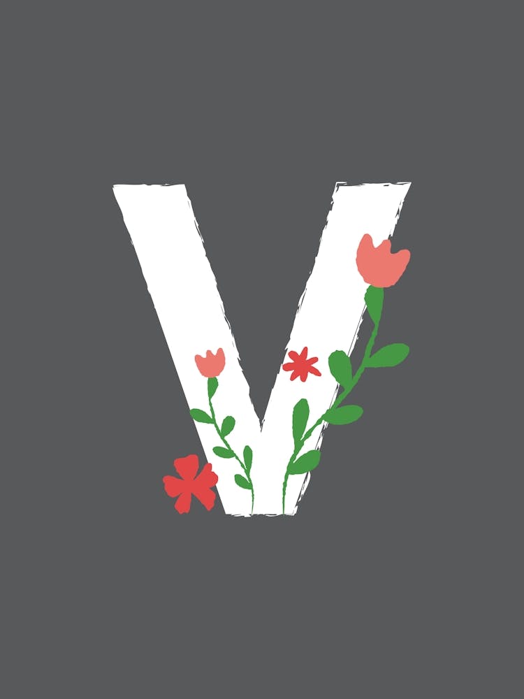 Bedroom Decor White Floral Letters 22