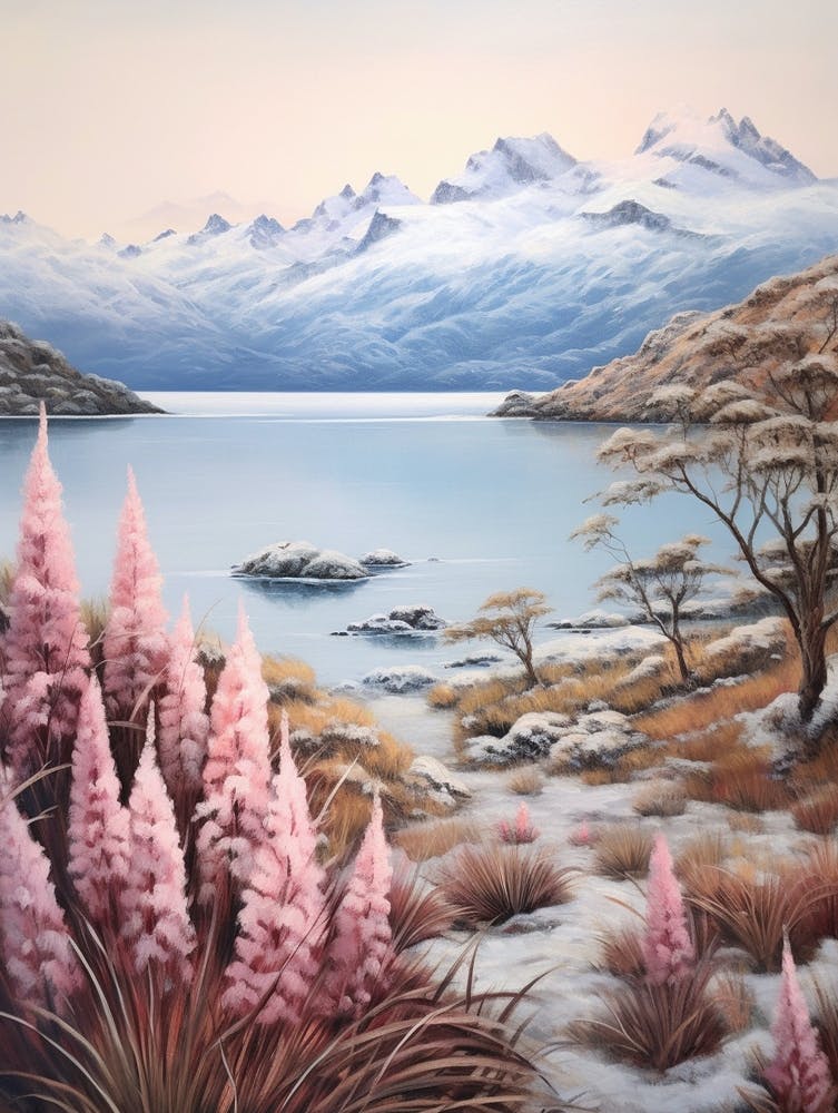 Dreamy Winter Painting Nahuel Huapi National Park Argentina 1