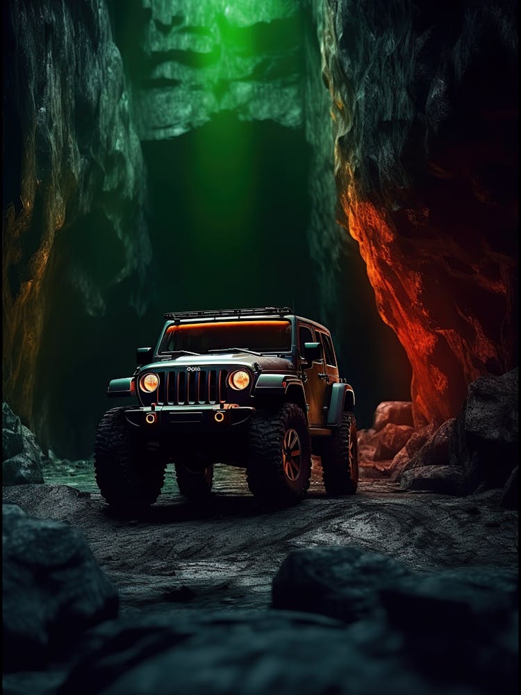 Jeep Wrangler In The Cave 2