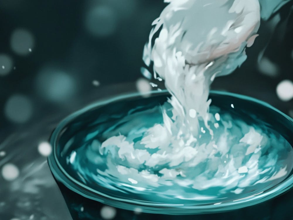 Water Pouring From A Bowl