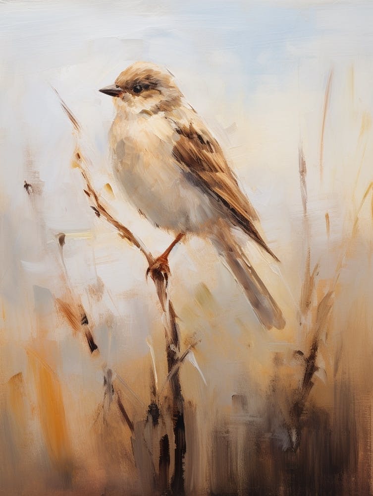 Bird Painting Sparrow 3