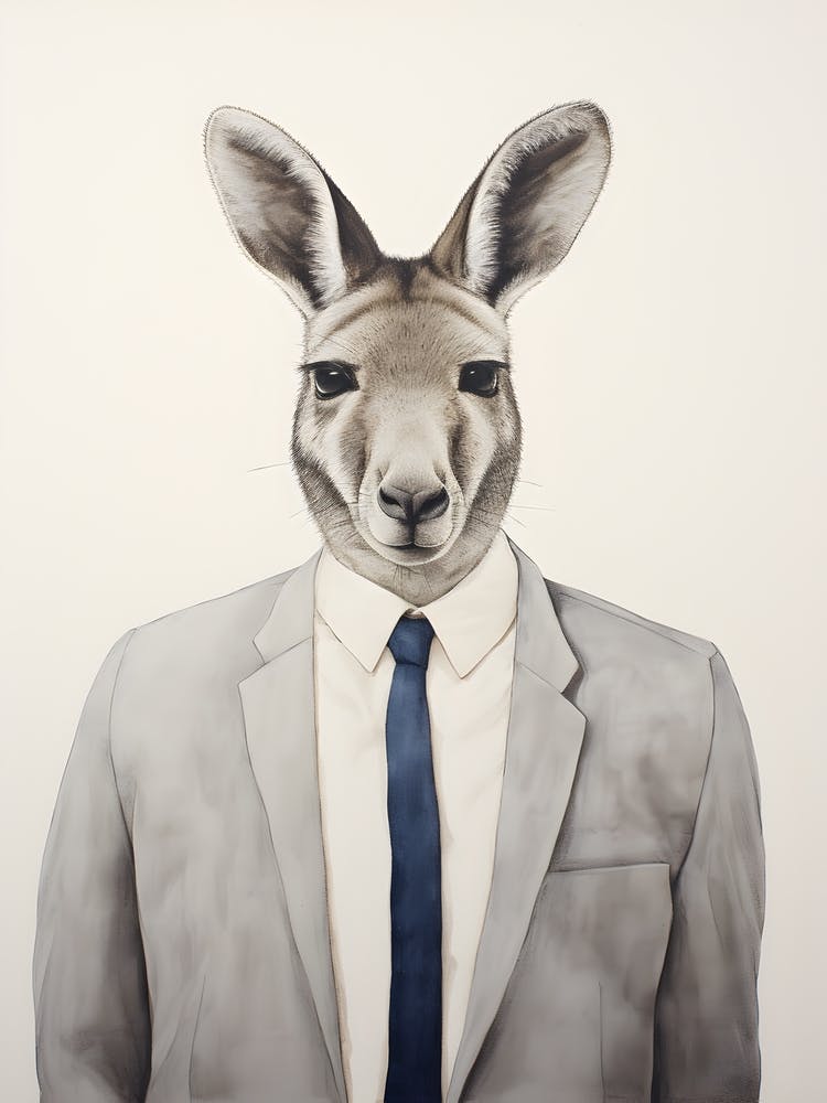 Kangaroo In Suit
