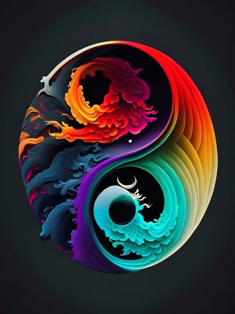 Colour 2, Yin and Yang Illustration