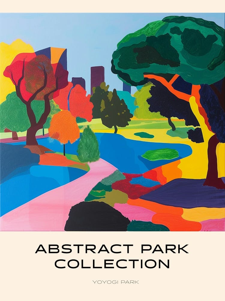 Abstract Park Collection Poster Yoyogi Park Tokyo 2