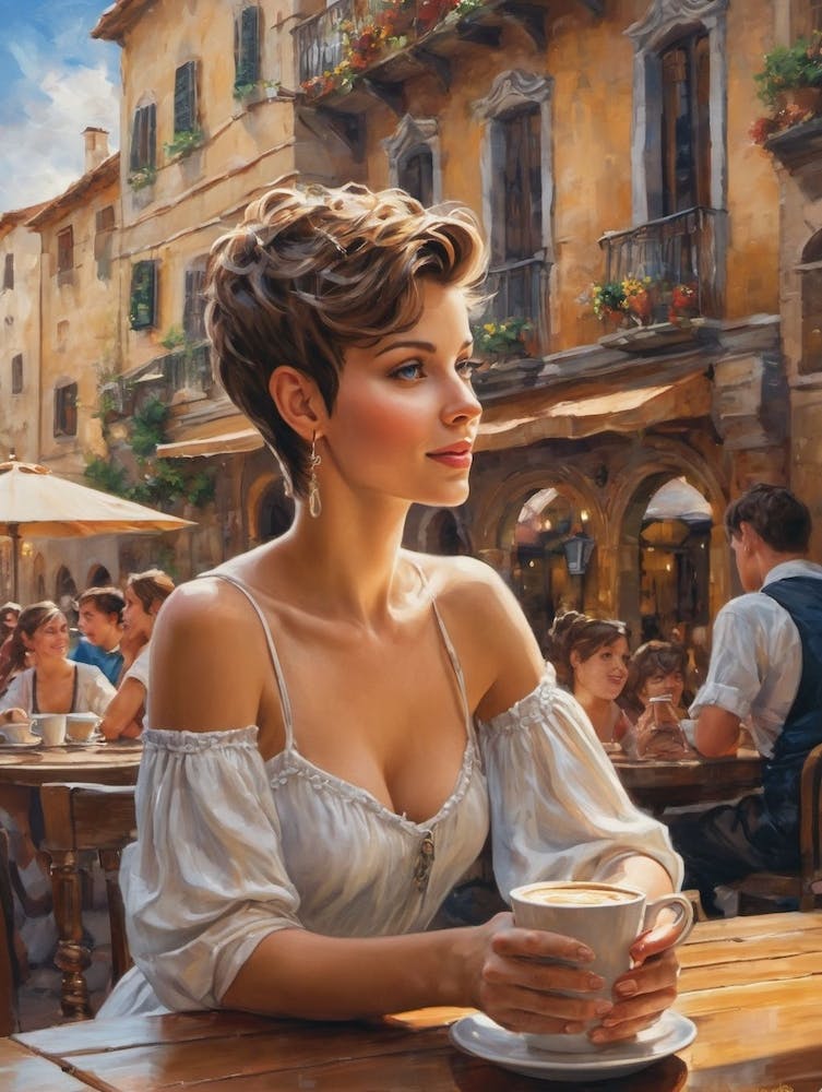 Woman Drinking Coffee