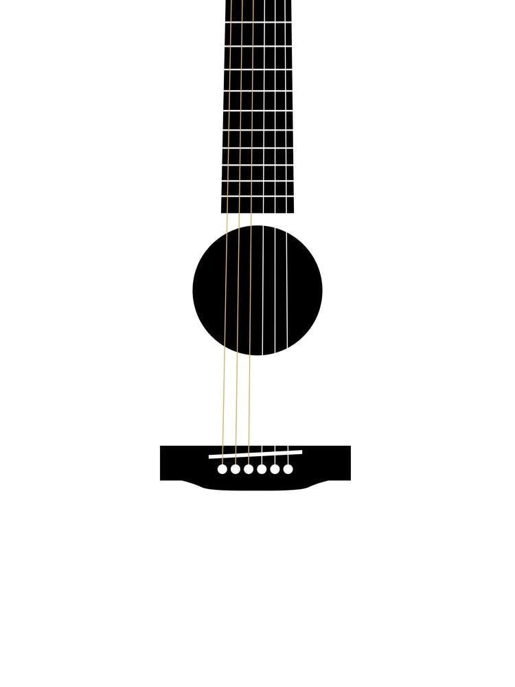 Black and White Guitar 1