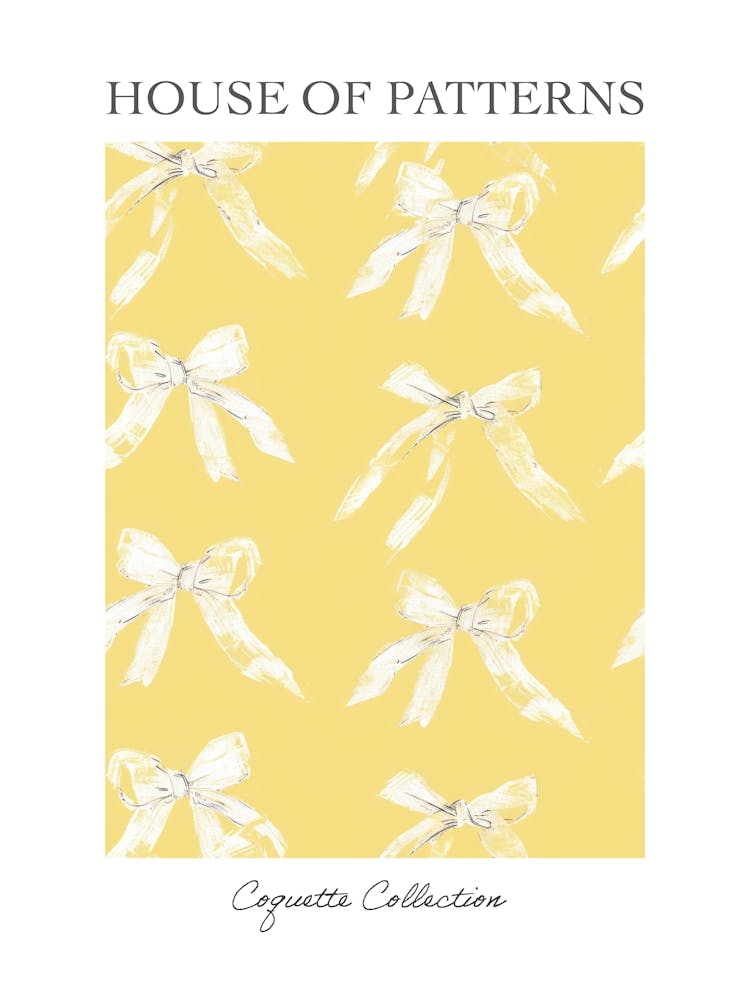 Sunshine Coquette Bows 1 Pattern Poster