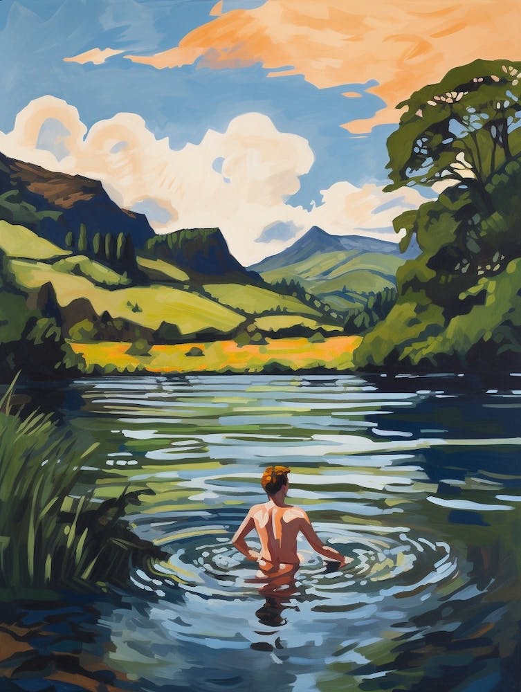 Wild Swimming At Loch Lomond Scotland 1