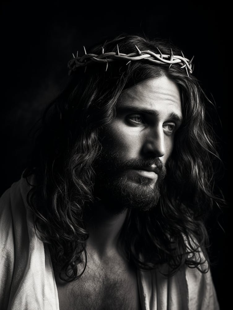 Black And White Photograph Of Jesus Christ