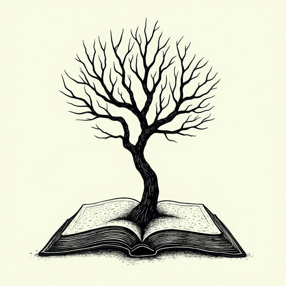 Tree On An Open Book