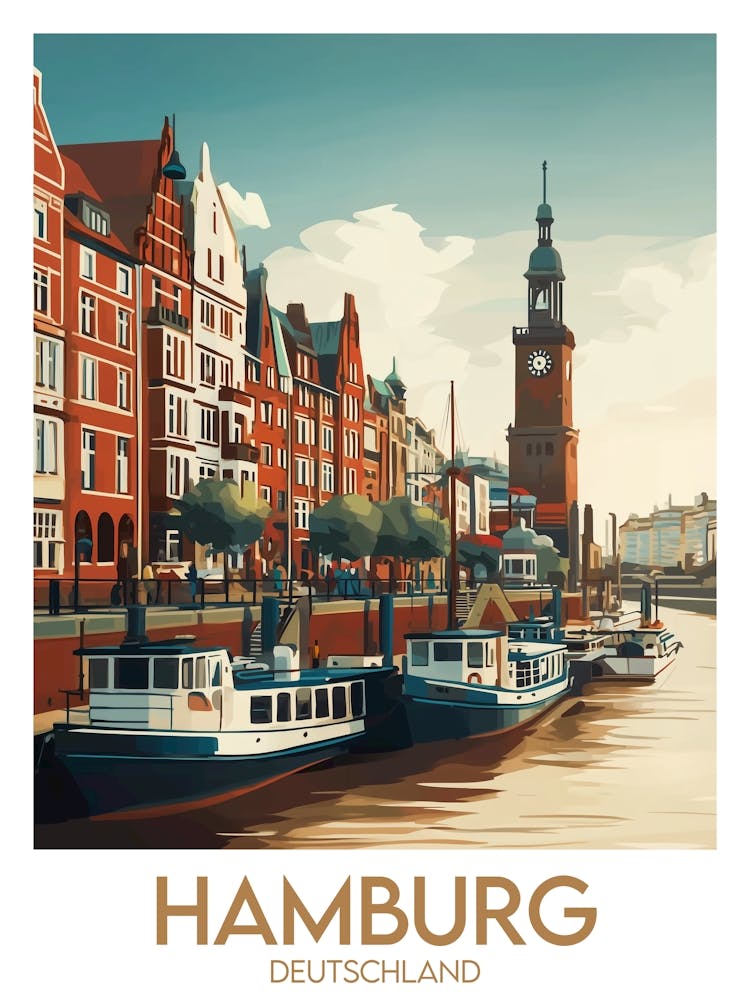 Affiche de voyage Hamburg