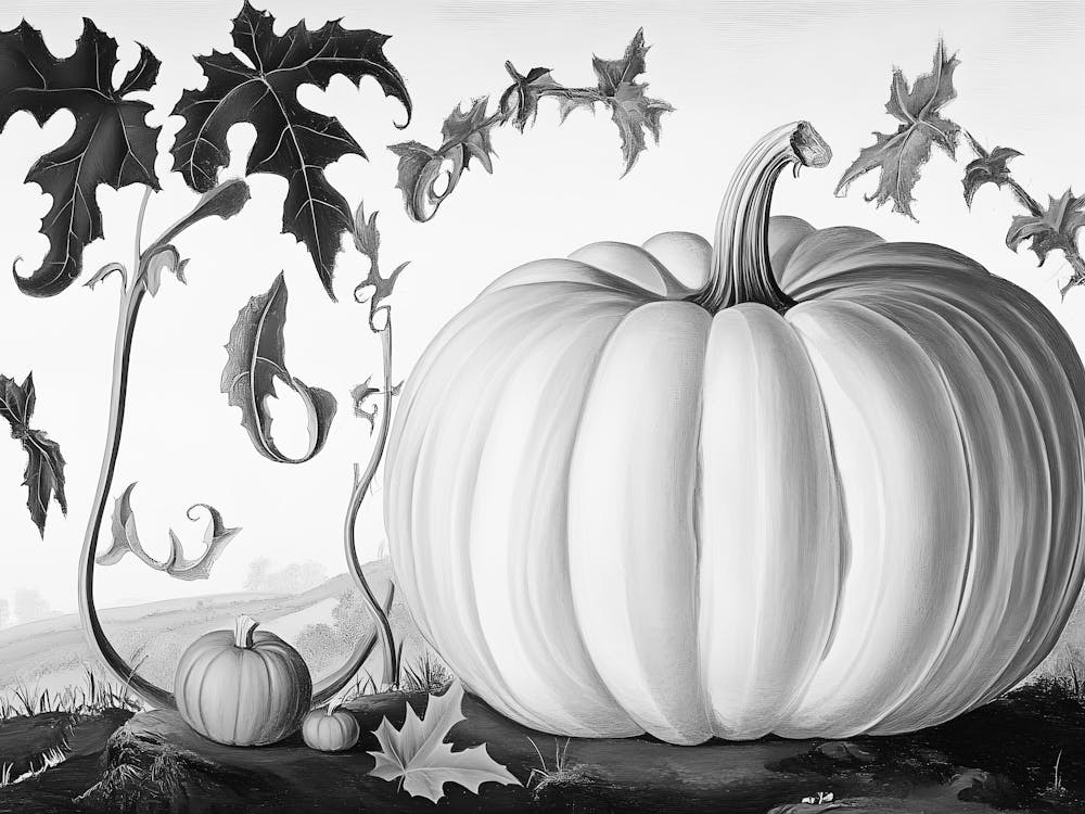 Black And White Pumpkin 5