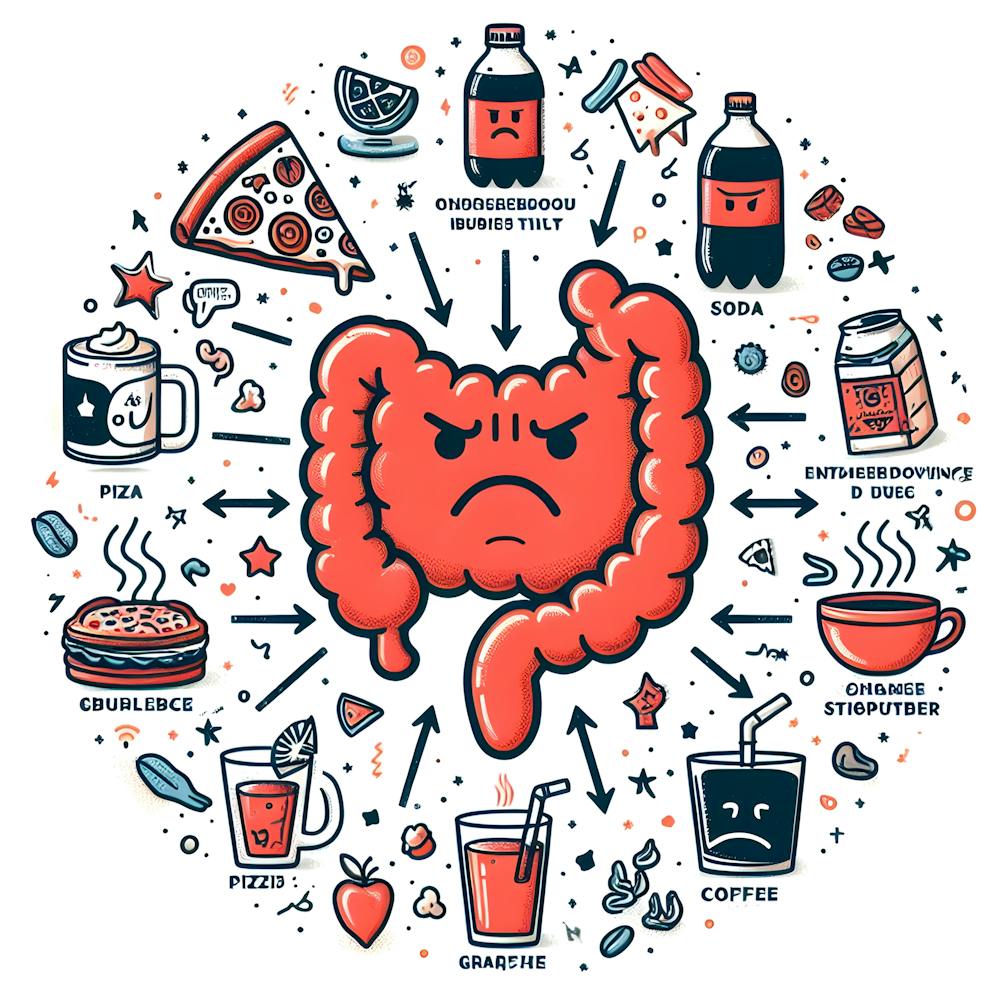 Health Gut Health Intestines Colon Body Liver Human Lung Junk Food Pizza