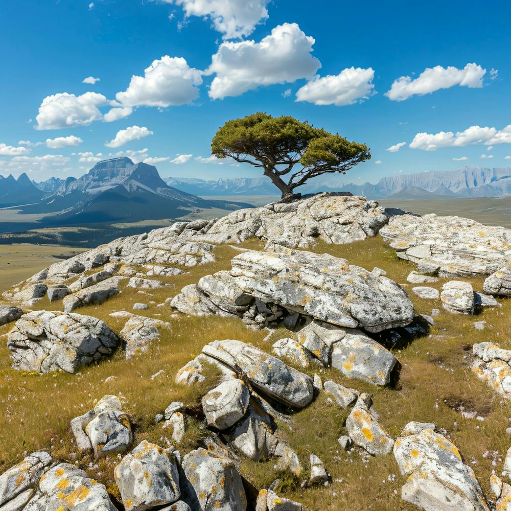 Lone Tree On A Rock