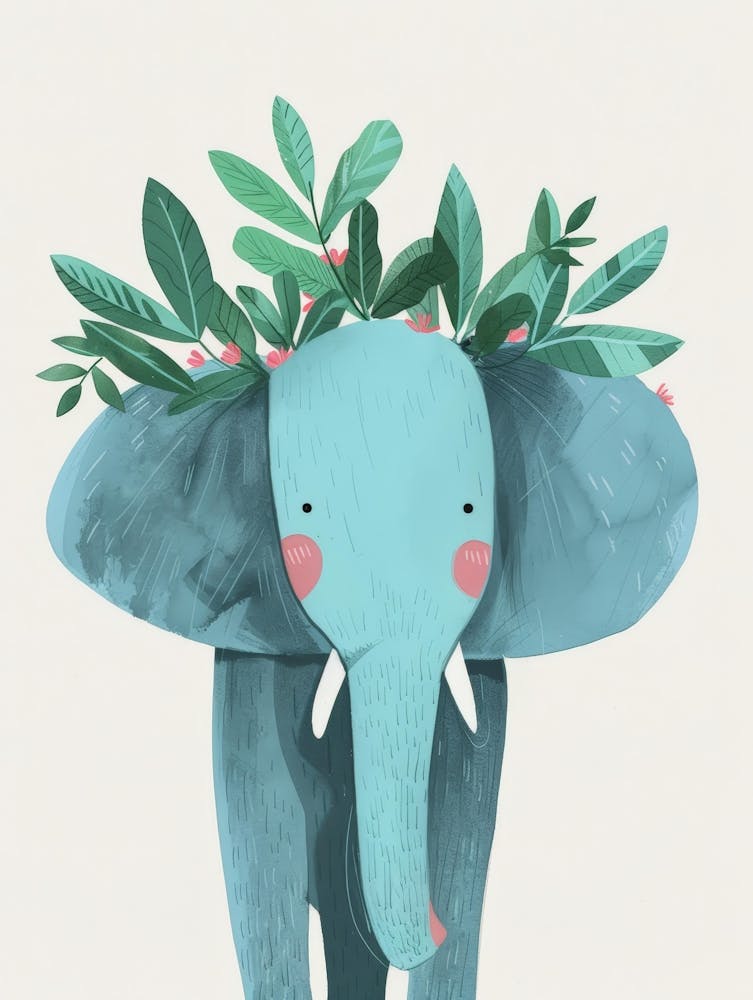 Elephant With Leaves