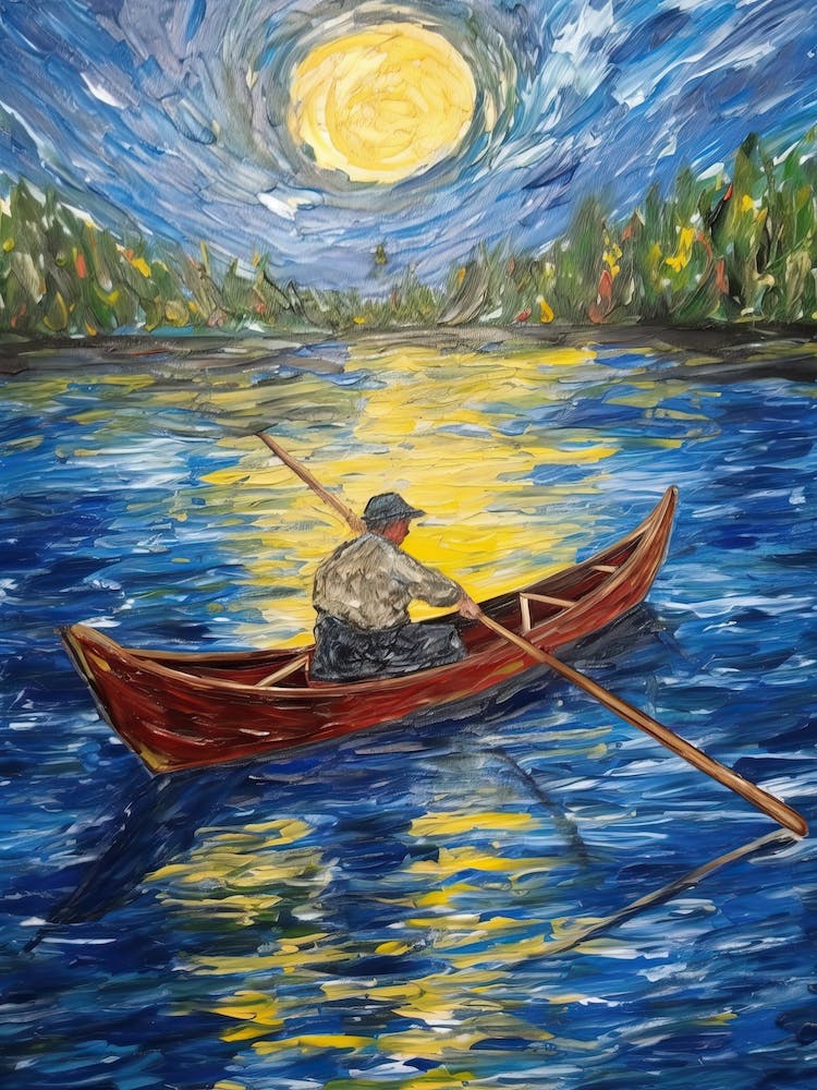Rowing In The Style Of Van Gogh2