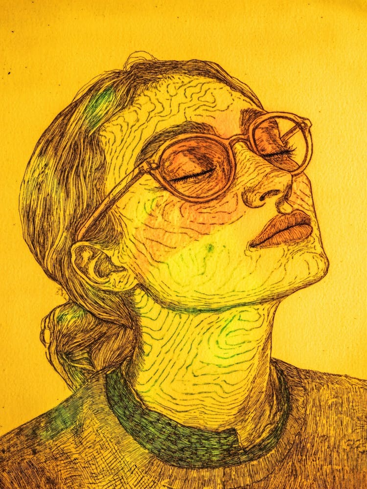 Portrait Of A Woman With Glasses 1