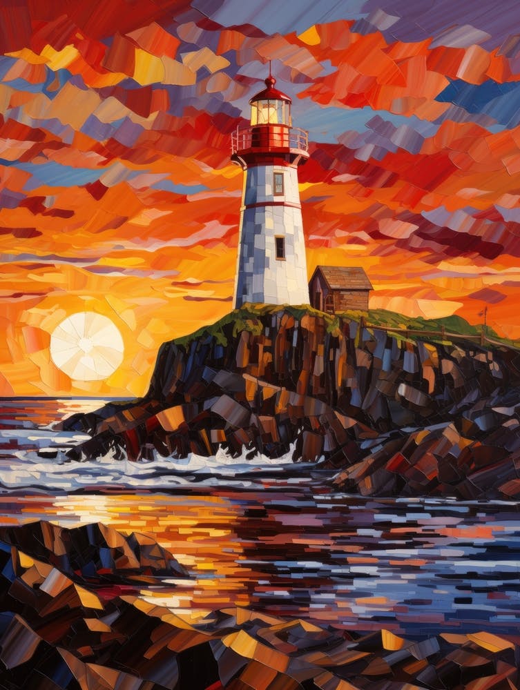 Lighthouse At Sunset 11