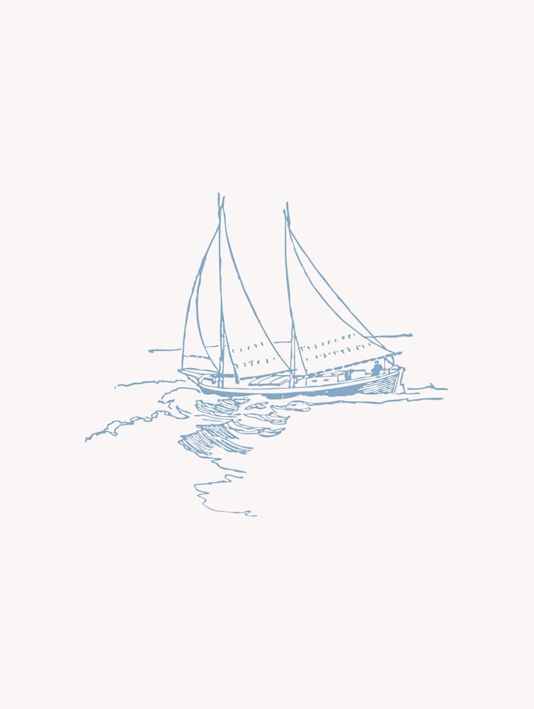 Sketch Style Sailboat