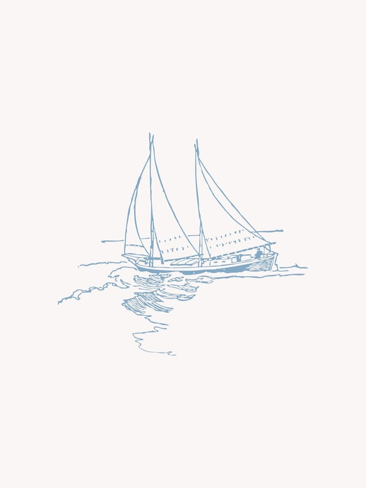Sketch Style Sailboat