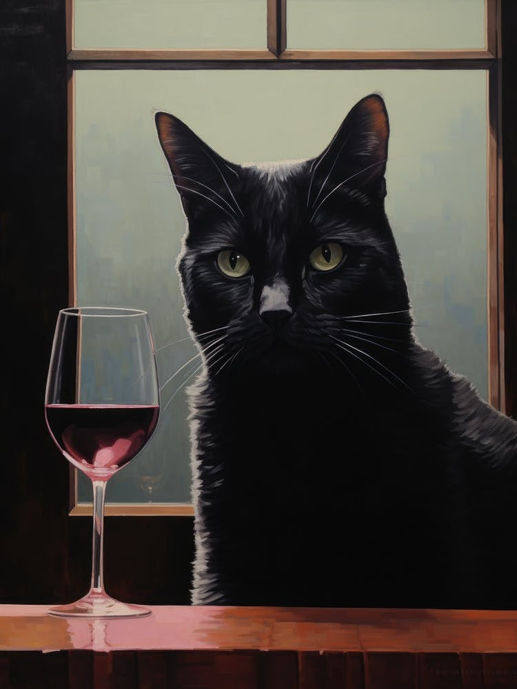 Cat With Wine Glass 3